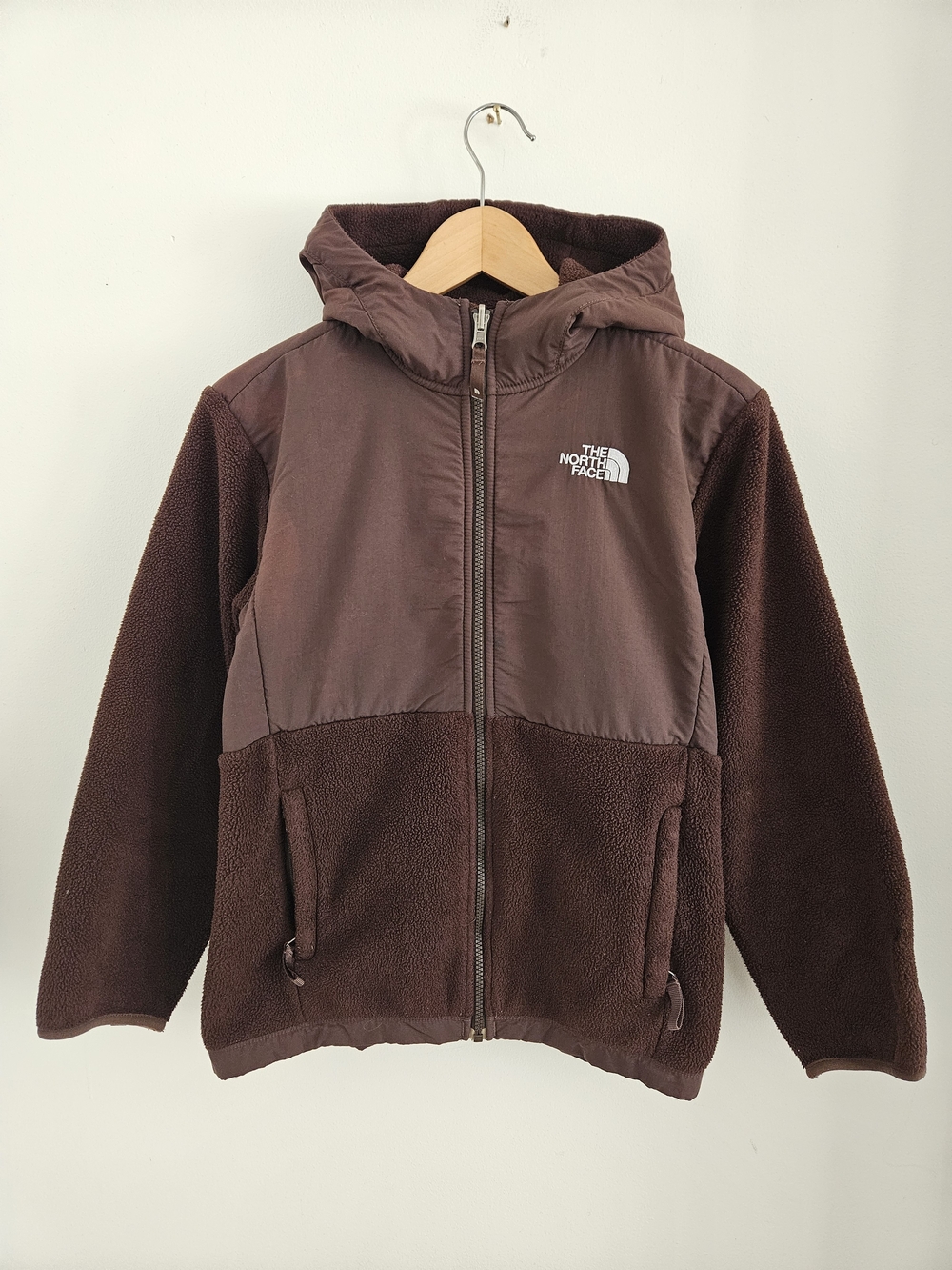 The North Face Womens Medium Brown Hooded Fleece Jacket